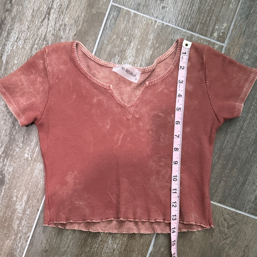 Rust Ribbed Crop Top - Picture 7 of 7